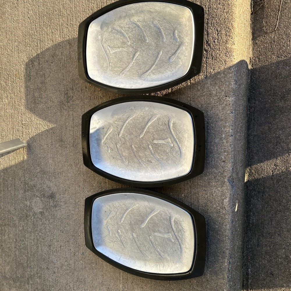 Nordic Ware #52 Platter Holder Steak Plates Large Aluminum 9x7" Set Of 3 Fajitas